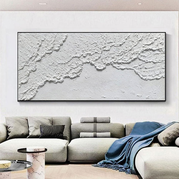 Cuadro Abstracto Olas del Océano - Pintura al Óleo Original para Decoración del Hogar