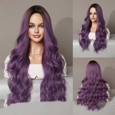 Peluca Larga Ondulada para Mujer - Cabello Teñido de Moda - Image 6