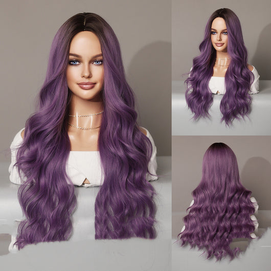 Peluca Larga Ondulada para Mujer - Cabello Teñido de Moda - Image 6