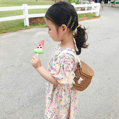 Vestido Princesa Floral Estilo Coreano para Niña - Ropa de Verano - Image 10