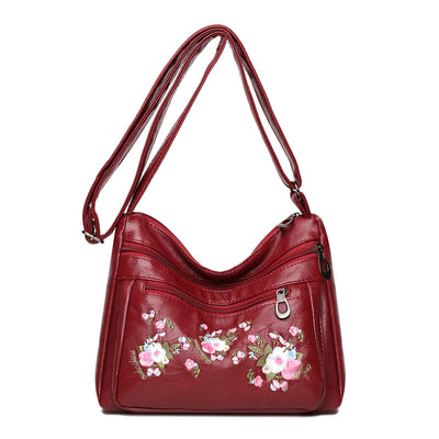 Bolso de Cuero Suave con Bordados para Mujeres Maduras - Image 5