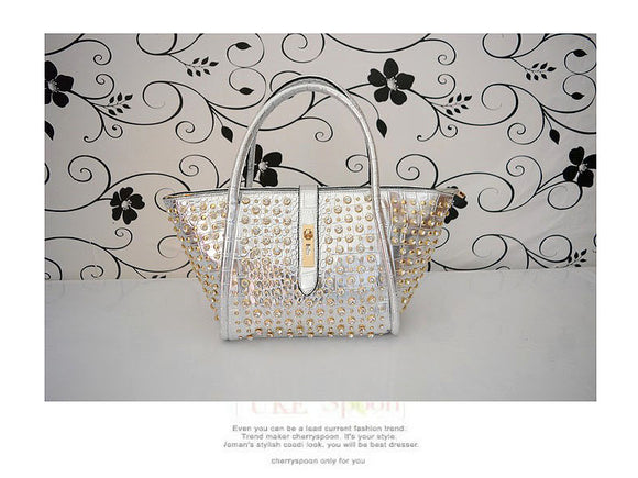 Bolso Bandolera para Dama con Cristales de Diamante
