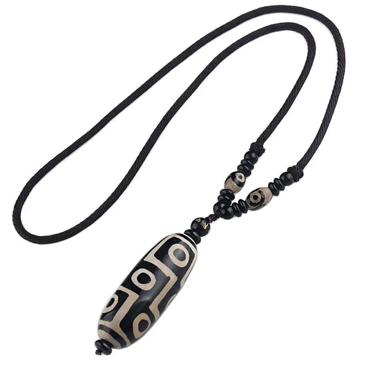 Collar Pulsera Dzi de Nueve Ojos en Ágata - Cadena Étnica Unisex - Image 11