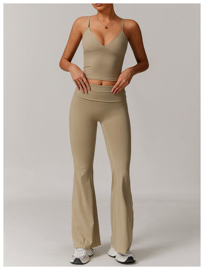 Pantalones Yoga Cintura Alta Plegables para Mujer - Image 27