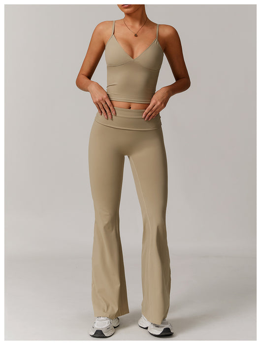 Pantalones Yoga Cintura Alta Plegables para Mujer - Image 27
