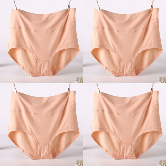Pack 4 Pantaletas Cintura Alta Viscosa Suave Colores Lisos Mujer - Image 20
