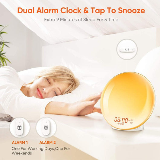 Lámpara Despertador Infantil con Luz Ambiental Multicolor y Sonidos Relajantes - Image 9