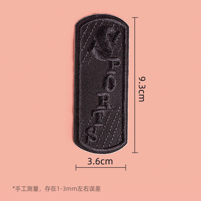 Parches Adhesivos para Ropa - Reparación sin Costura con Patrón de Bordado Negro - Image 8