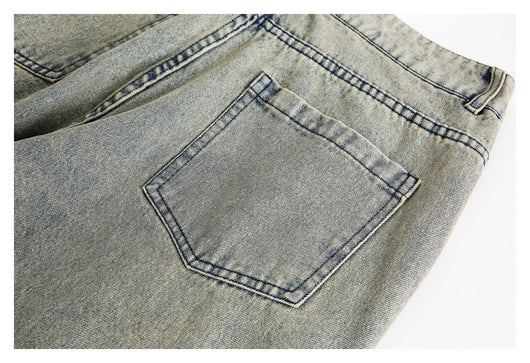 Pantalones Vaqueros Retro Lavados Baggy Straight para Hombre y Mujer - Image 7