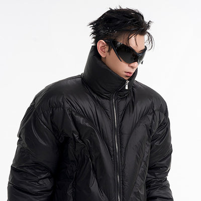 Abrigo de Invierno Grueso con Cuello de Pie Negro - Image 4