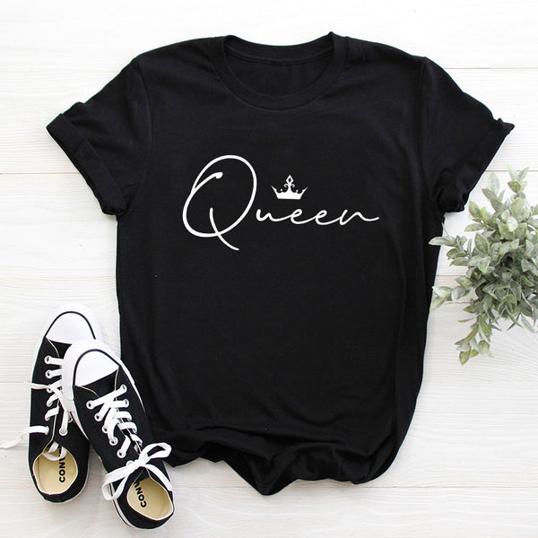 Playera Suelta Cuello Redondo Estampado Corona Queen - Image 8