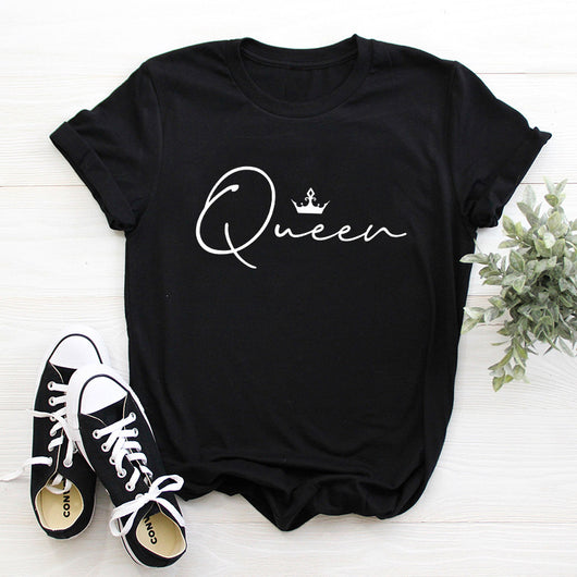 Playera Suelta Cuello Redondo Estampado Corona Queen - Image 8