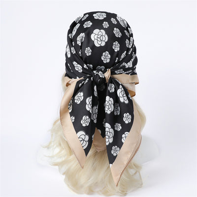 Chal Hijab Protector Solar con Bloques de Color Floral - Image 19