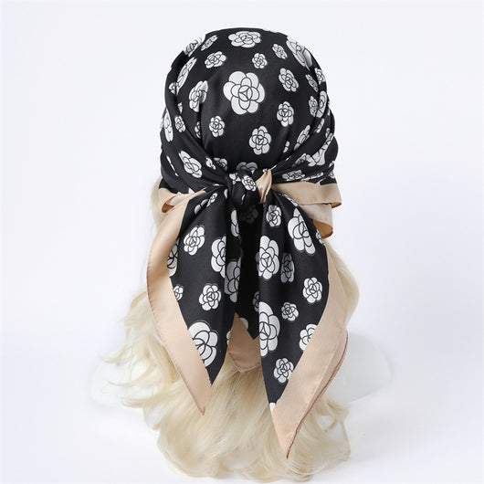Chal Hijab Protector Solar con Bloques de Color Floral - Image 19