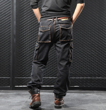 Pantalones Cargo Rectos Holgados Talla Grande para Hombre - Image 5