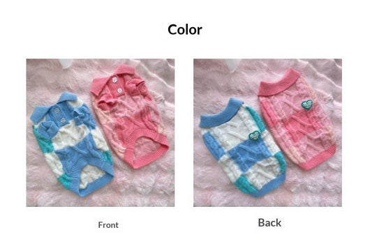 Cardigan con Cuello Polo a Cuadros para Mascotas Pequeñas y Medianas - Image 13
