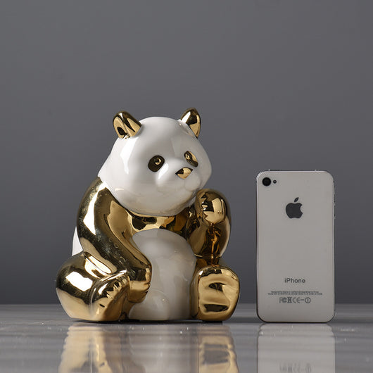 Adornos de Cerámica Panda Dorado - Image 7