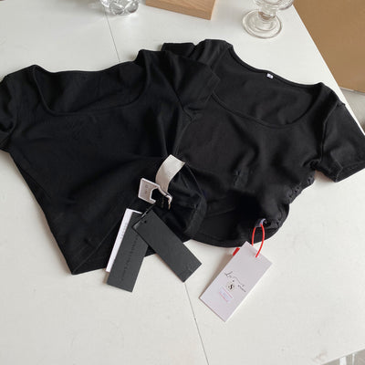 Camiseta Ajustada Manga Corta para Mujer - Top Versátil y Elegante - Image 6