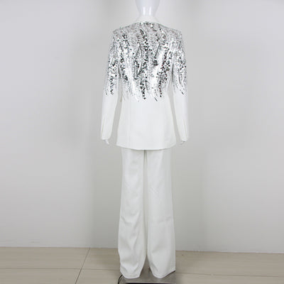 Pantalones Sueltos con Lentejuelas de Dos Piezas para Mujer - Image 12