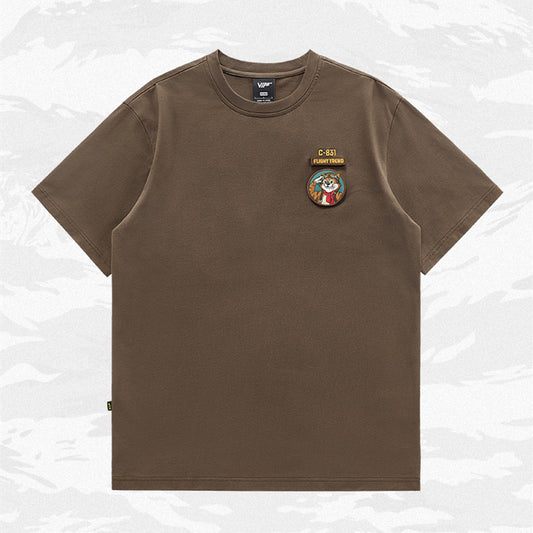 Camiseta Vintage con Bordados para Hombre