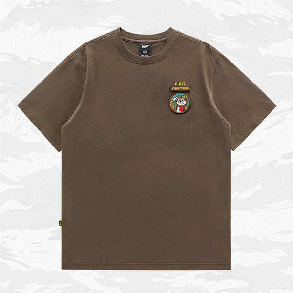 Camiseta Vintage con Bordados para Hombre