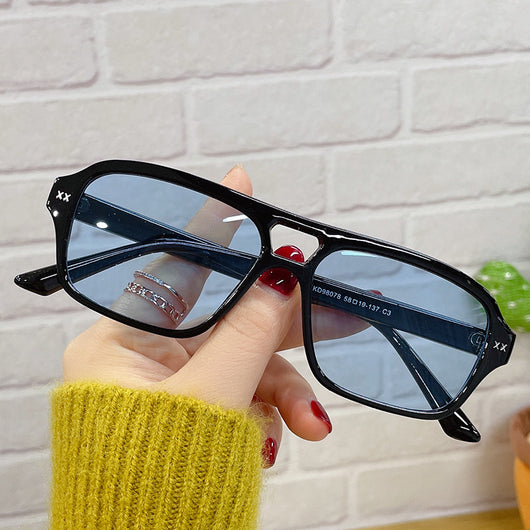 Gafas de Sol Retro Puente Doble Poligonales Unisex