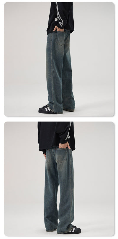 Jeans Vintage Holgados con Micro Acampanada para Hombre - Image 12