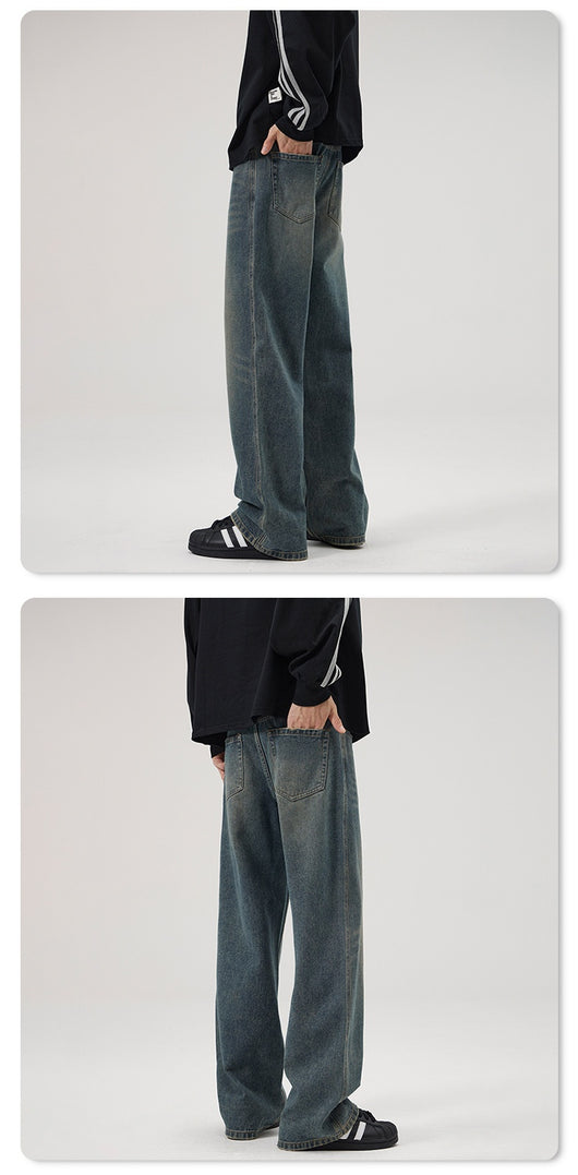 Jeans Vintage Holgados con Micro Acampanada para Hombre - Image 12