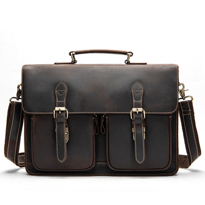 Bolsa Bandolera de Cuero Genuino para Hombre - Estilo Casual Messenger - Image 15