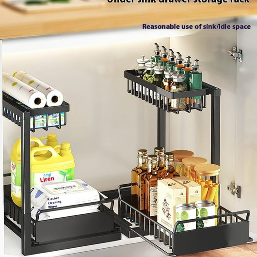 Organizador Extraíble para Fregadero con Estantes Ajustables y Almacenamiento Multiuso - Image 13
