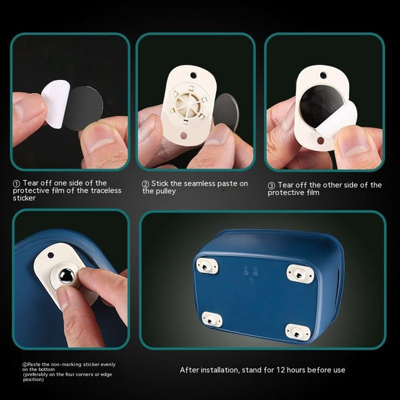 Rueda Universal con Polea Adhesiva de Carga