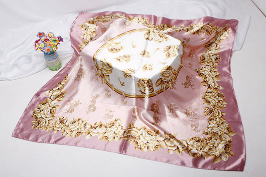 Pañuelo de Seda Estampado Vintage para Mujer - Image 69
