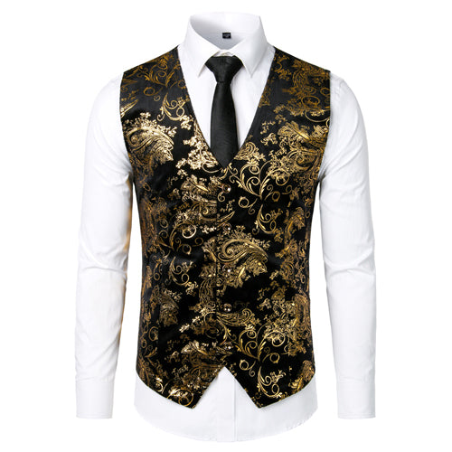 Chaleco Steampunk Dorado para Hombre - Traje Elegante sin Mangas - Image 8