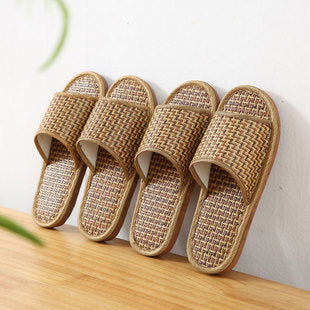 Pantuflas de Pareja con Suela Suave y Diseño en Fibra Natural - Image 13