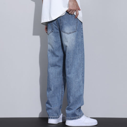 Pantalones Rectos Estilo Retro Americano con Forro Polar para Hombre - Image 2