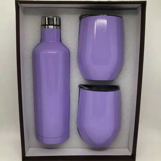 Set de Copas y Botella de Vino Tinto en Acero Inoxidable 304 - Caja Regalo - Image 9
