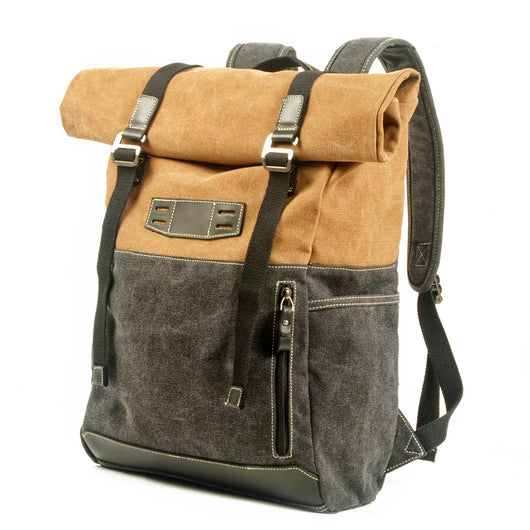 Mochila de Viaje Retro Británica Gran Capacidad Lona Resistente - Image 8