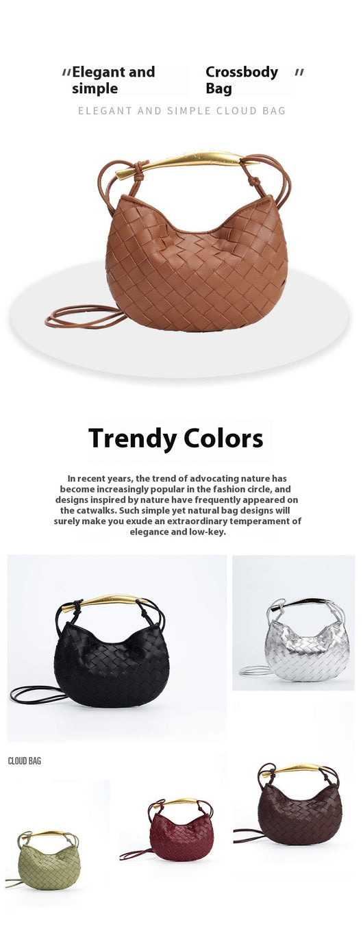 Bolso de Cuero Tejido para Viajes - Bandolera Portátil Estilo Casual - Image 19