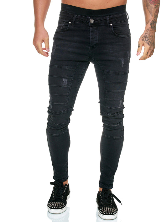 Jeans Skinny Rotos Hip-hop para Hombre - Image 12