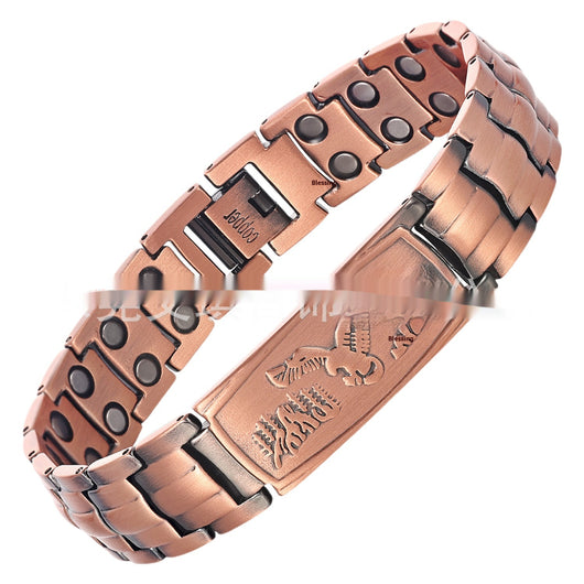 Pulsera Magnética de Cobre Estilo Retro Europeo Águila para Hombre - Image 6