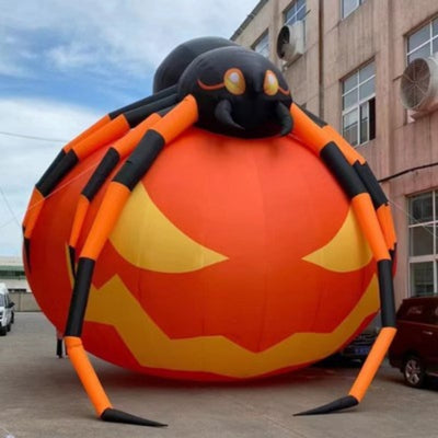 Calabaza Inflable Luminosa con Barra Colgante para Decoración