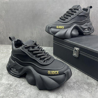 Zapatos Deportivos de Plataforma en Cuero para Hombre - Estilo Moderno y Confort - Image 4