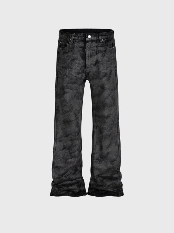 Pantalones Negros de Pierna Ancha con Corte Slim
