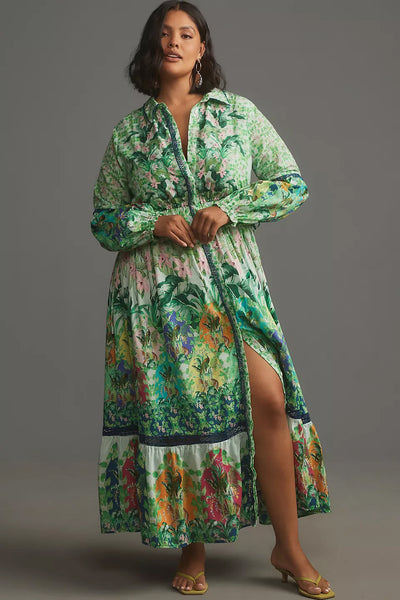 Vestido Camisero Floral de Manga Larga para Mujer - Image 7
