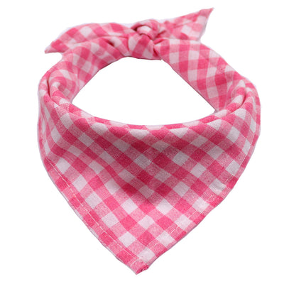 Pañuelo Triangular de Algodón a Cuadros para Perros y Gatos - Image 15