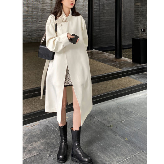 Gabardina Elegante de Largo Medio para Mujer - Estilo Aeropuerto