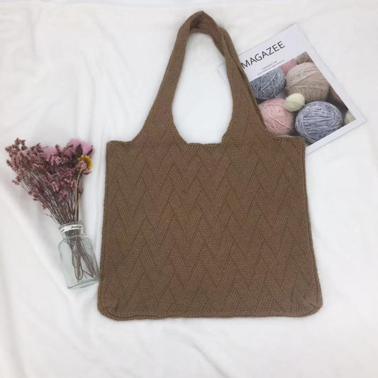 Bolso de Hombro Tejido con Gran Capacidad para Uso Diario