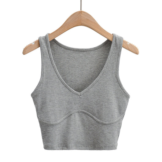 Blusa Tejida Escote V con Costuras en Pecho y Tela Stretch - Image 6