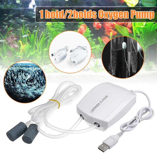 Compresor de Aire Mini para Acuarios con Salida Simple y Doble
