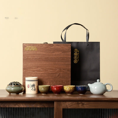 Juego de Té Porcelana Fina - Regalo Corporativo y Cultural